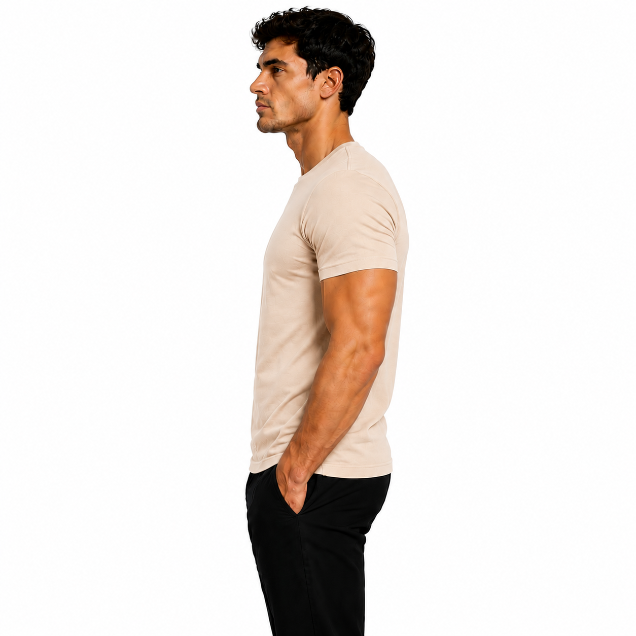 Camisa Masculina 100% Algodão Pima Caqui
