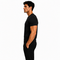 Camisa Masculina 100% Algodão Pima Preta