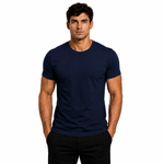 Camisa Masculina 100% Algodão Pima Marinho